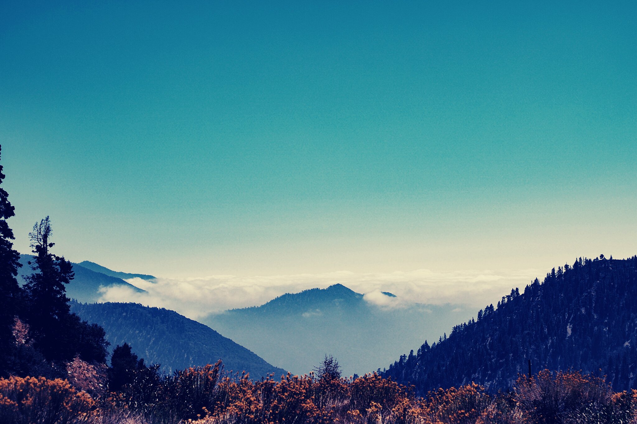 Mountain Covering Clouds