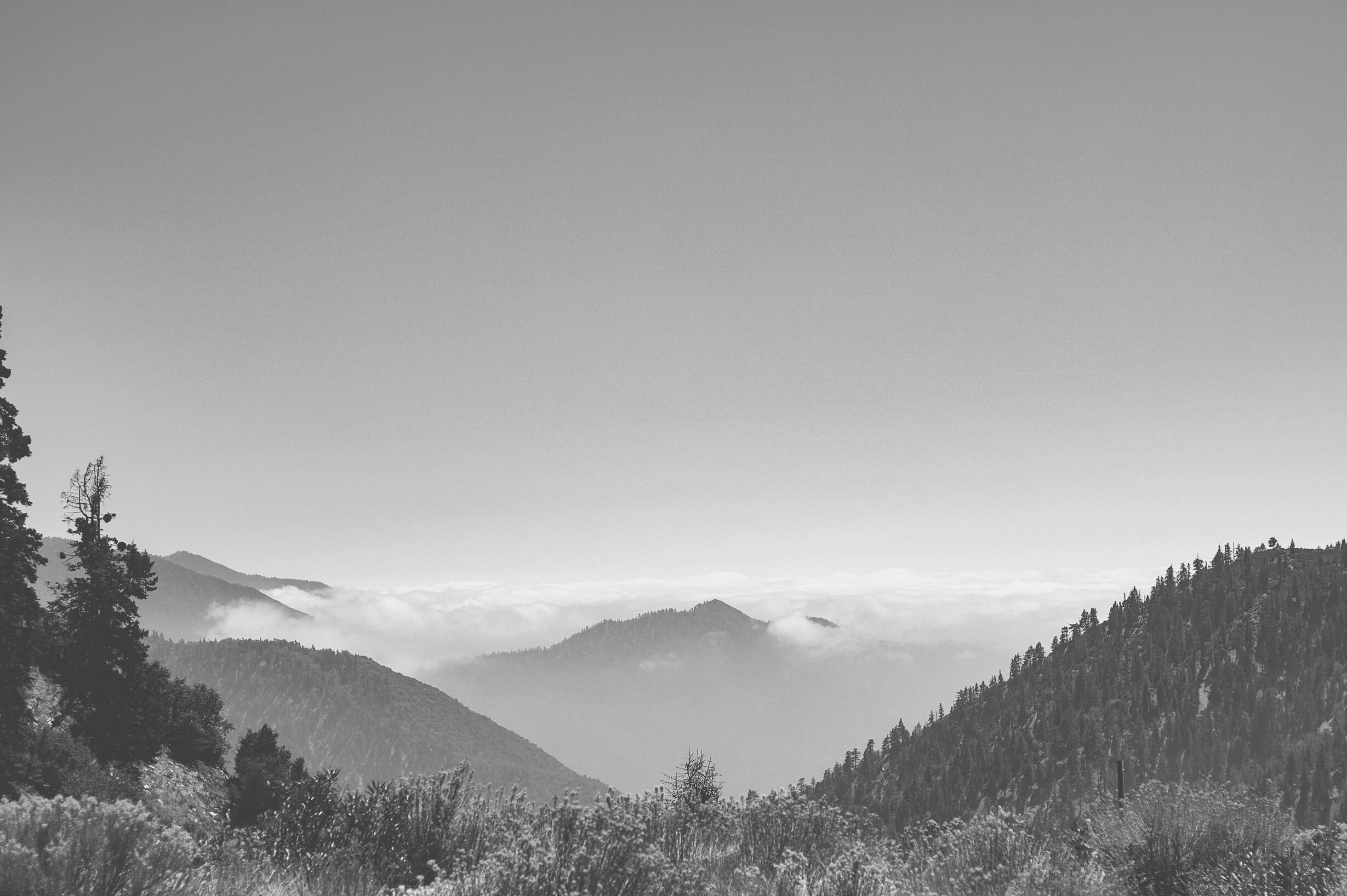 Mountain Covering Clouds